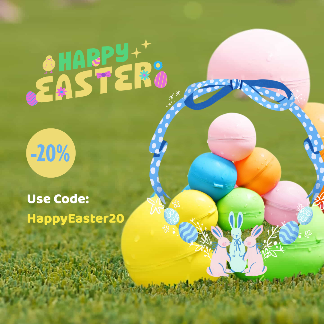 Easter Gift Idea: Reusable Water Balloons + Fun Egg Hunt Game for Kids