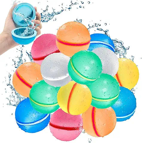 Soppycid Self-Sealing Reusable Water Balloons（Transparent Version)