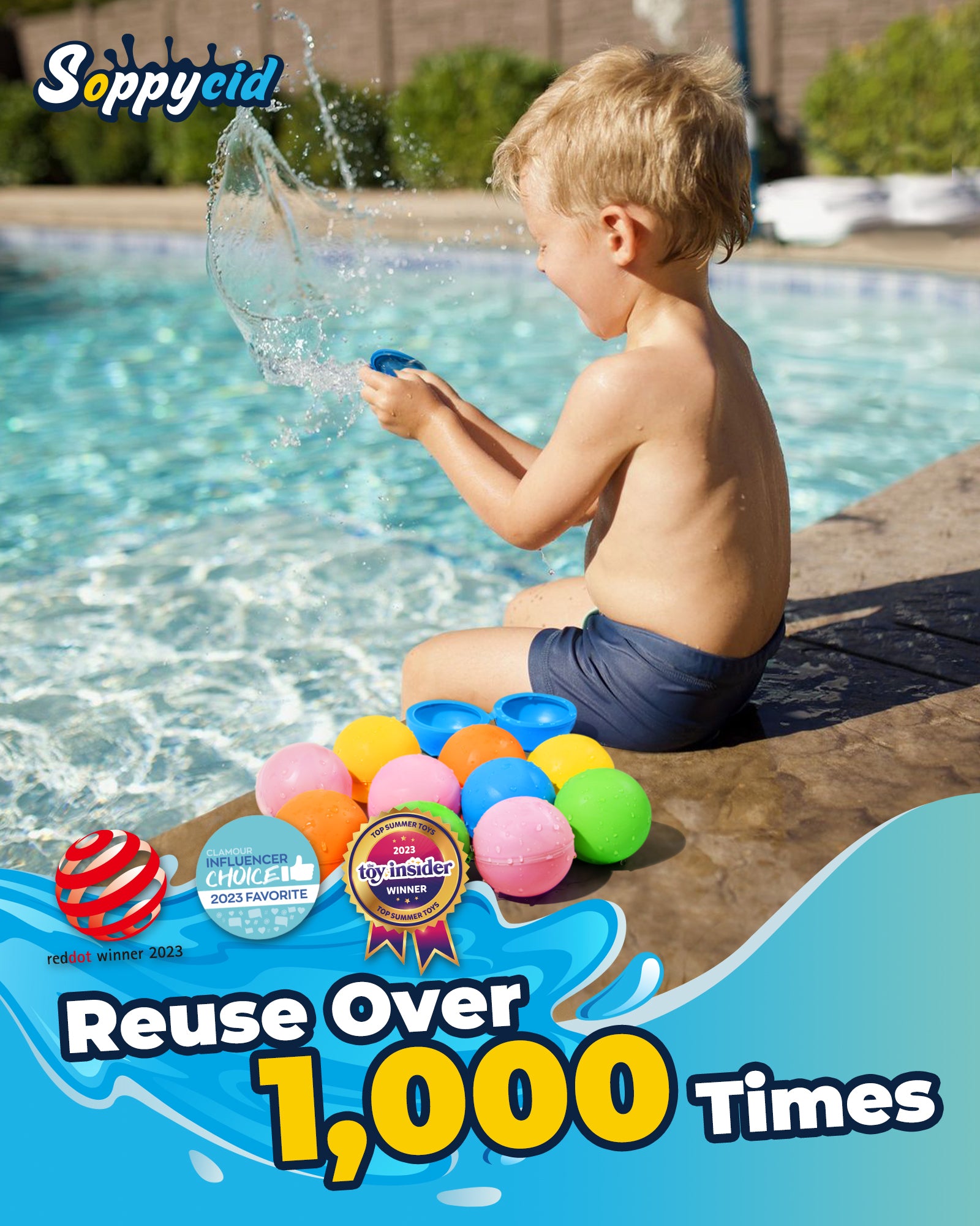 Soppycid Reusable Water Balloons (Colorful Version)