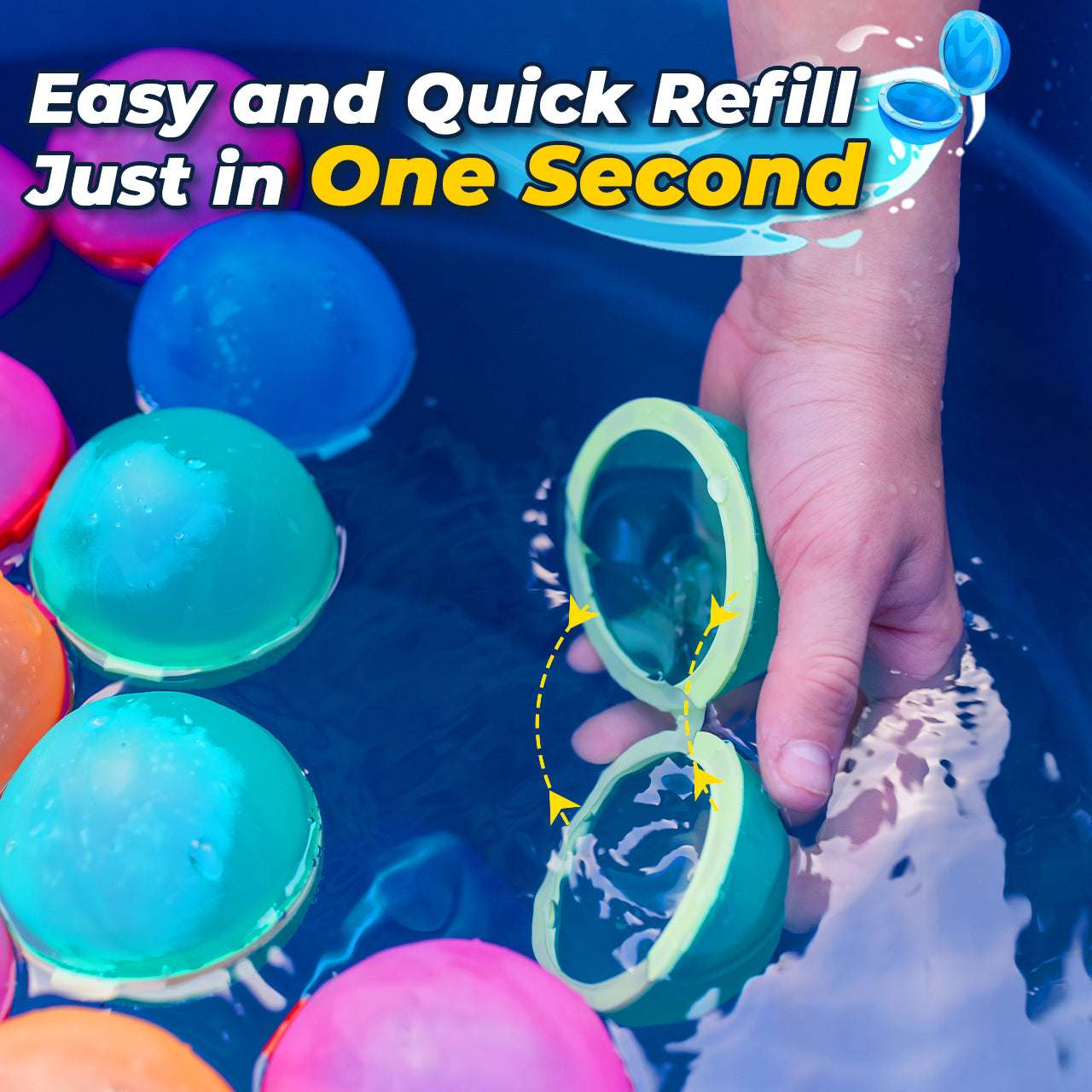 Soppycid Self-Sealing Reusable Water Balloons（Transparent Version)