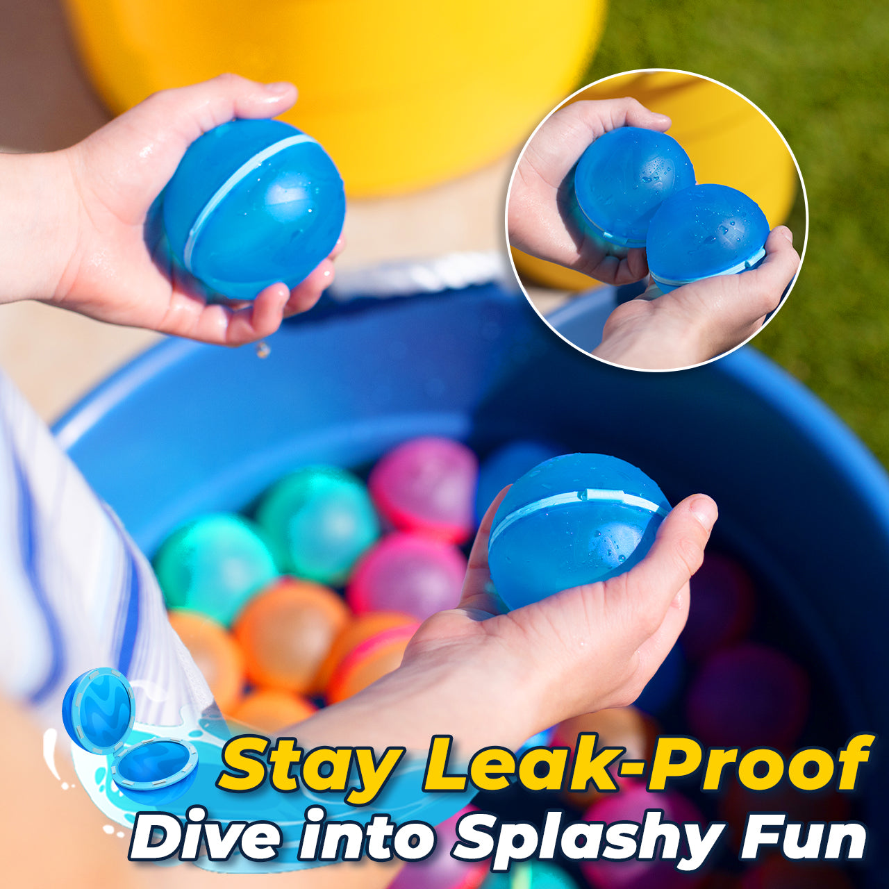 Soppycid Self-Sealing Reusable Water Balloons（Transparent Version)