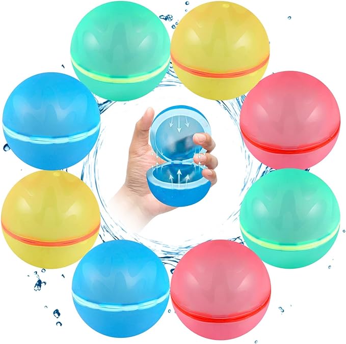 Soppycid Self-Sealing Reusable Water Balloons（Transparent Version)