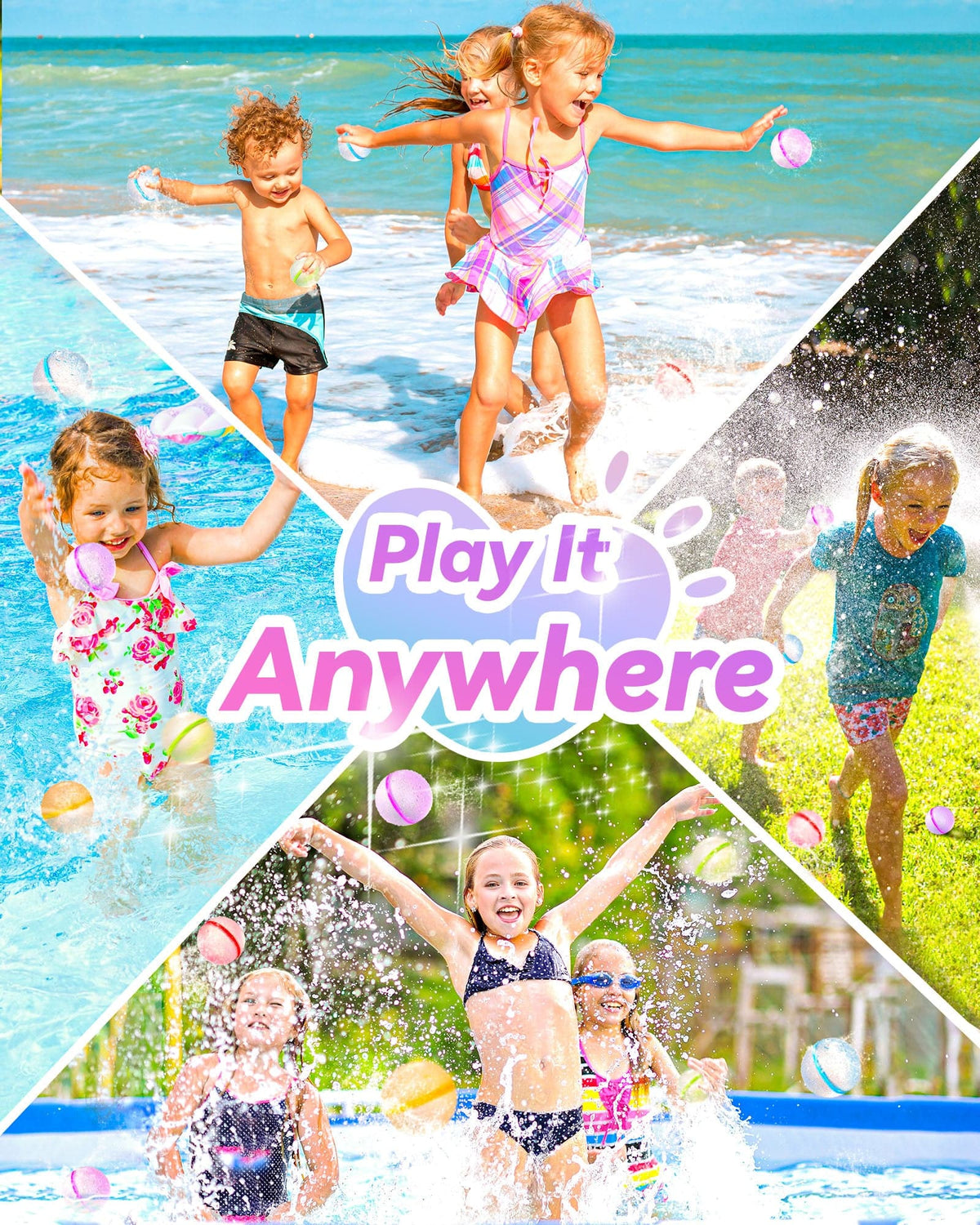 Soppycid Reusable Water Balloons (Glitter Version)