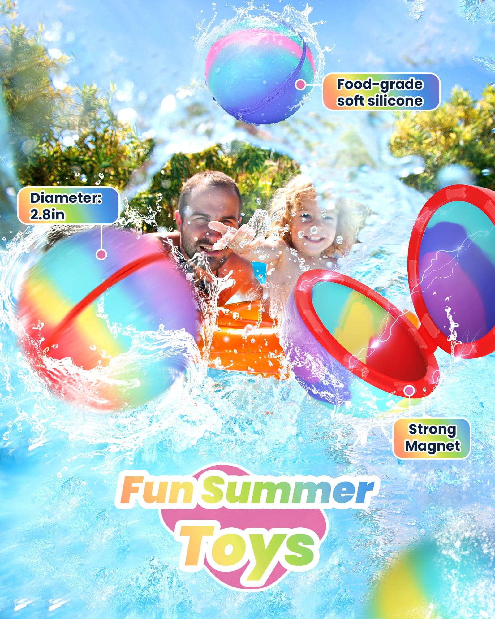 reusable water balloons, water balloons, refill water balloons, magnetic water balloons, water bombs, water fight, summer fun, games with water balloons, water balloons fight, water balloon games for adults, refillable water balloon, how to fill water balloon, balloon party idea, birthday party